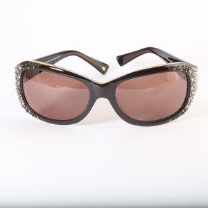 JIMMY CRYSTAL New York NWT WOMENS SUNGLASSES Brown SWAROVSKI CRYSTALS